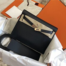 全手工蜡线跳舞包2026新款进口ev牛皮凯莉包真皮单肩斜挎琳迪包女