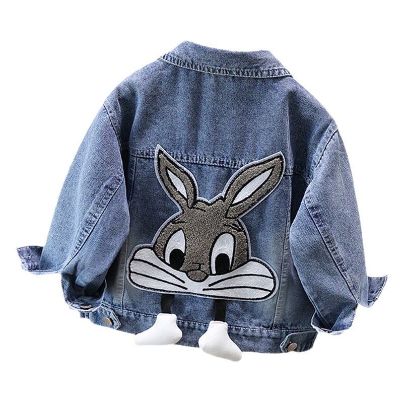 Children's Spring and Autumn Loose Denim Jacket 2026 New Stylish Korean-Style Trendy Top for Girls in Small, Medium, and Large Sizes