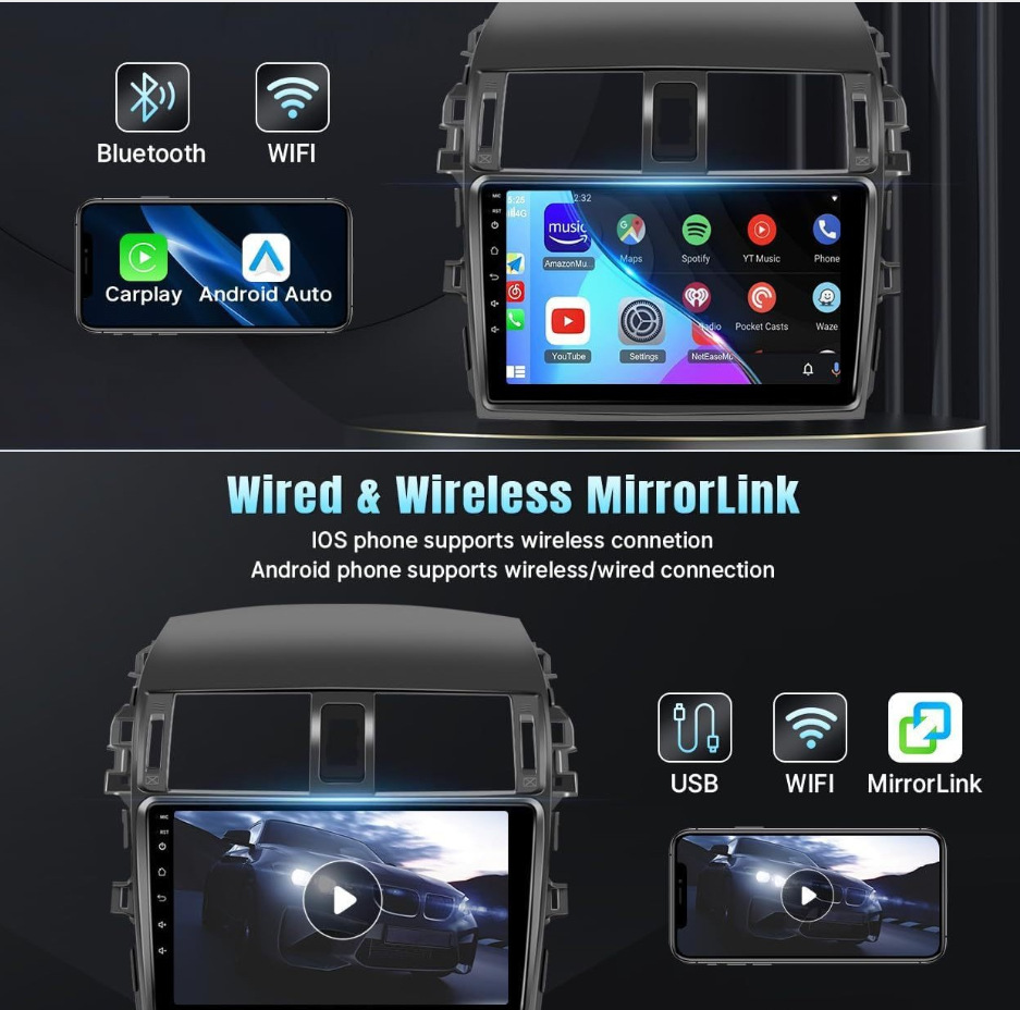 Suitable for Toyota Corolla 09-13 Car Smart Car Android Gps Navigator All-In-One Dvd