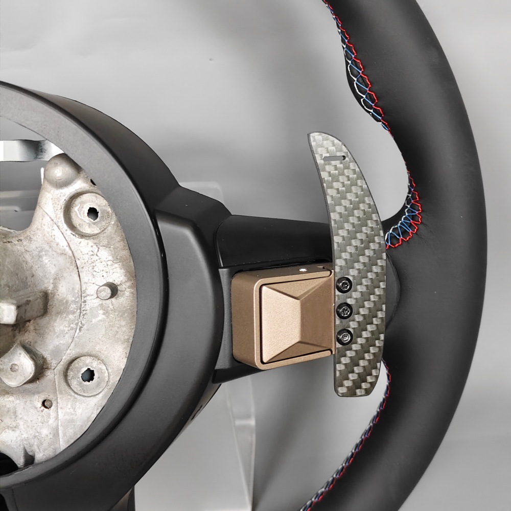Two Pairs of Magnetic Shift Paddles Made of Carbon Fiber Suitable for Bmw F/G Chassis Cs Sports Steering Wheel Modification