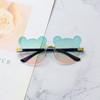 Children's sunglasses, fashionable sun protection cream suitable for men and women, cute glasses, with little bears, UF-protection