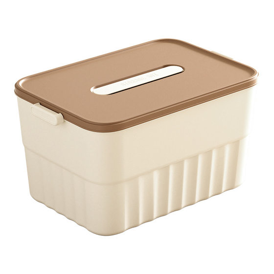 Desktop Storage Box Cosmetics Snacks and Sundries Storage Box Thickened Large Capacity Storage Box with Lid Handler