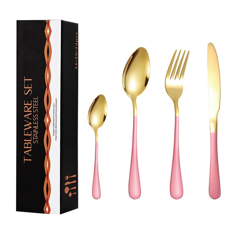 Juego de 20 piezas de oro rosa (caja negra)