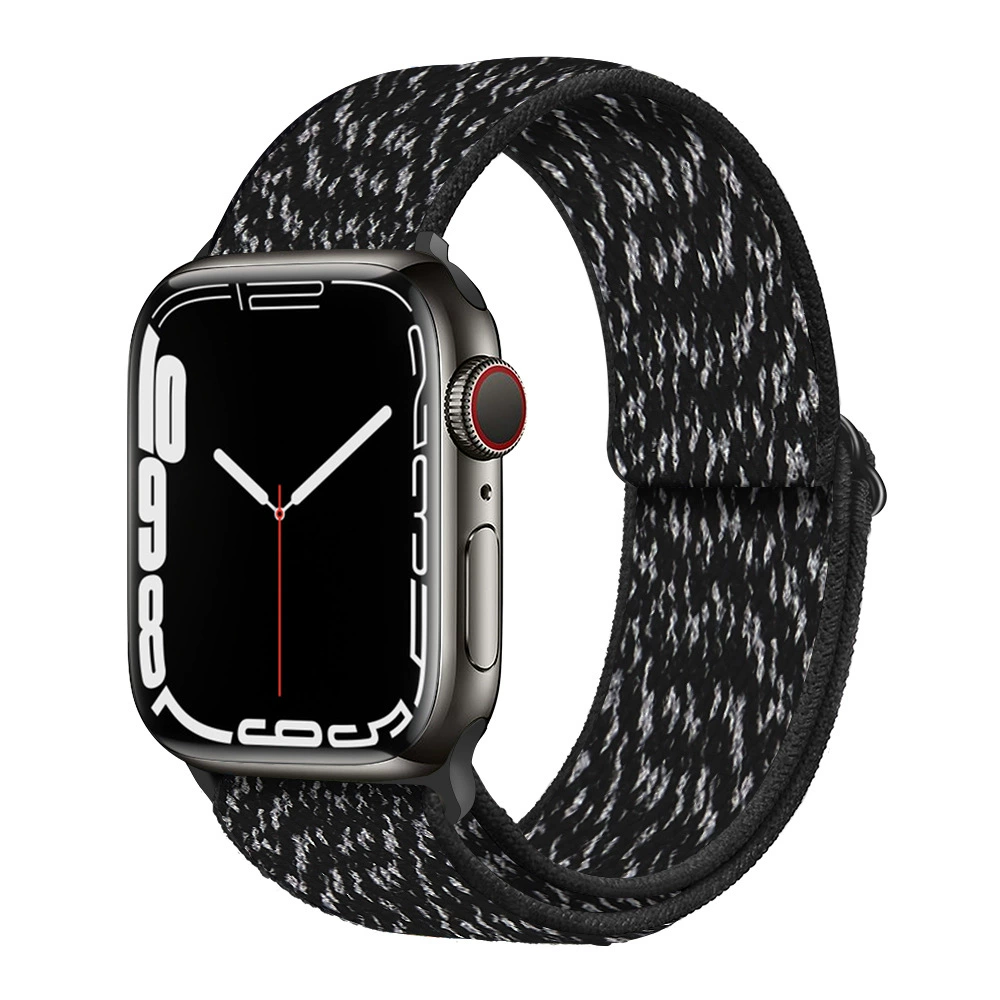 Ремешок для часов (Apple) для Apple Watch 5/6/7/8/SE, эластичный нейлоновый, пластиковый разъём, мультиразмер