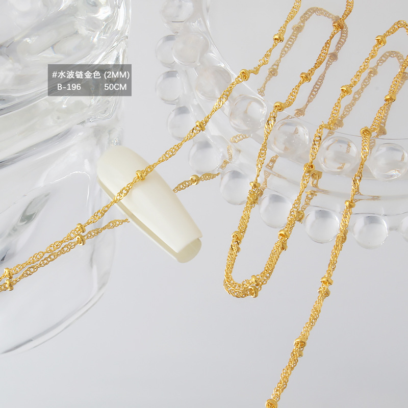 골드 2.0mm 물결체인 [약 50cm]