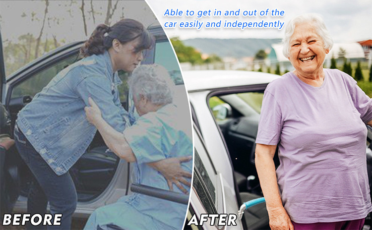 Car Handle Grip Aid for Elderly, Portable Vehicle Support Handle, Safety Handrail Hammer Tool