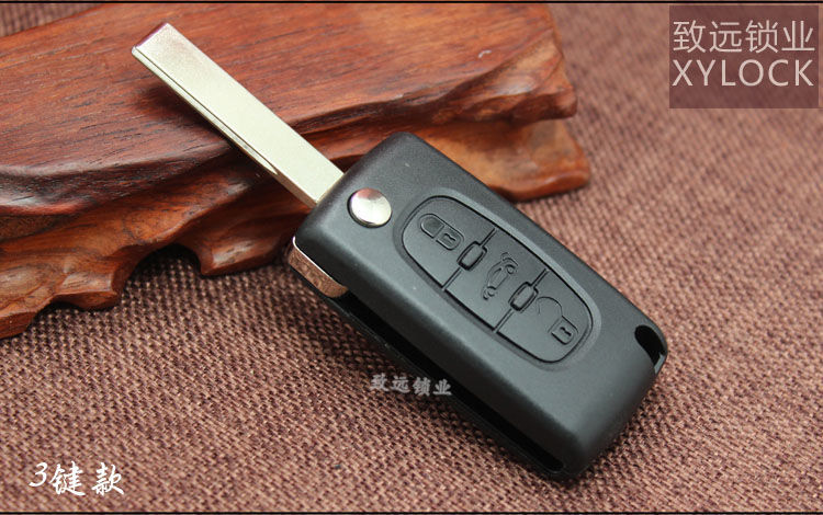 Applicable original logo Peugeot 307 308 408 Citroen C5 Triumph Sega car remote control folding key