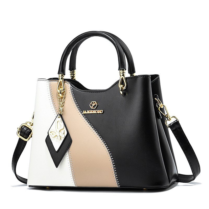 [Bolso de mujer transfronterizo] bolso de mujer a juego de color 2023 nuevo bolso versátil color de contraste de gran capacidad bolso de hombro de moda