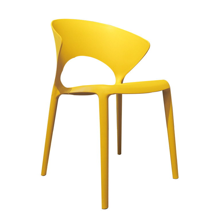Silla de comedor de plástico exportada silla de comedor simple silla de plástico PP silla de respaldo de lujo ligera