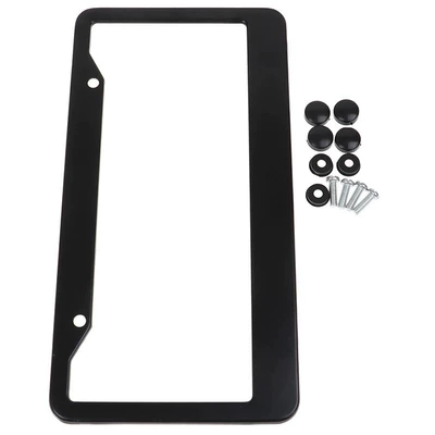 Amazon Cross-Border Aluminum Alloy License Plate License plate holder/license plate holder - black