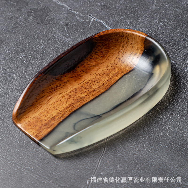 Nuevo norteamericano negro de nuez té tres piezas juego de té kung fu té accesorios de madera sólida té cucharas de té despertador de té