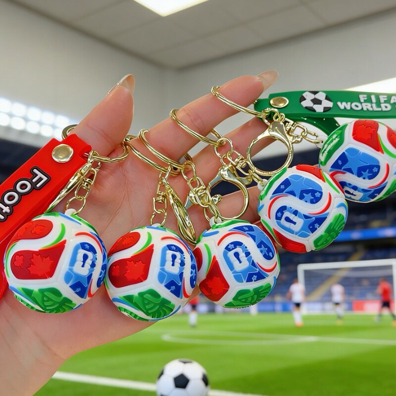 2026 World Cup Cultural and Creative Mini Keychain Stress Relief Sports Style World Cup Souvenir Small Gift