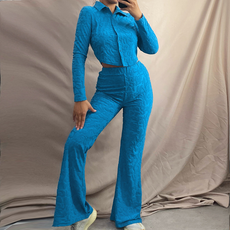 new style jacquard  high waist wide-leg pants nihaostyle clothing wholesale NSFLY69240