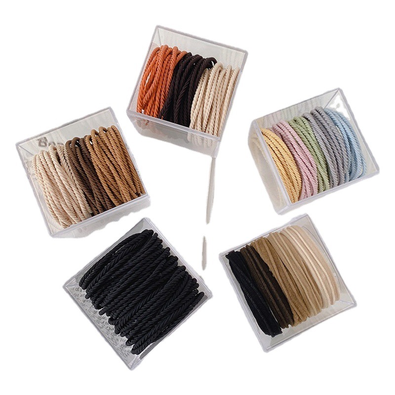 Banda de pelo de alta calidad cuerda de pelo 2022 nuevo estilo cuerda de pelo de las mujeres cubierta de cuero lazo de pelo banda de goma anillo de goma tocado Mori belleza de hadas