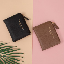 跨境鳄鱼纹女士钱包女款高级感韩版纯色多卡位零钱包折叠短款钱夹