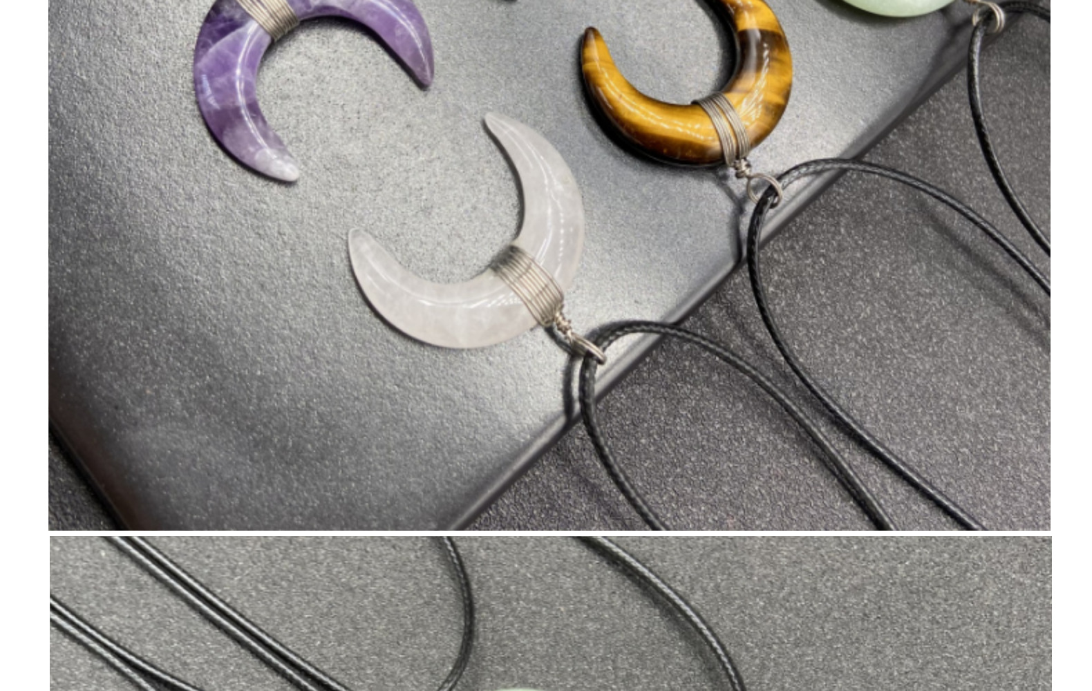 Crystal Material Fashion Moon Crystal Polishing Pendant Necklace 1 Piece