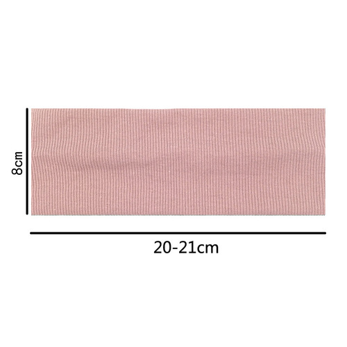 2024 New Fashion Solid Color Knitted Wide Elastic Headband Yoga Sports Hair Tie Ins Hair Accessory