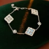 Silver blue bracelet