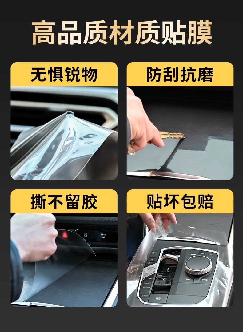 Suitable for 25 Models of Hongqi Hs7 Interior Protective Film Center Console Gear Screen Navigation Film Automotive Supplies Transparent-Tpu