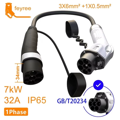 Feyree Electric Vehicle Charging EV şarj adapterləri - european-adapter-250v32a-with-05m-cable
