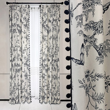 绍兴法式蝴蝶雪尼尔全遮光印花窗帘新中式客厅卧室国风复古成品帘