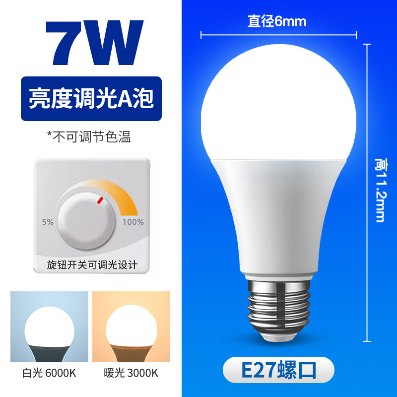 Nueva bombilla LED regulable con base de tornillo e27, bombilla de alto brillo para el hogar, fuente de luz LED para interiores, accesorio de iluminación de bajo consumo.