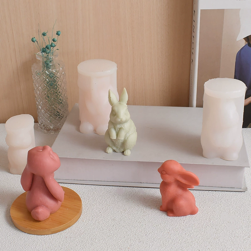 Объёмная заяц, ароматерапия, свеча, симпатичная силиконовая форма 3D, DIY, милые животные