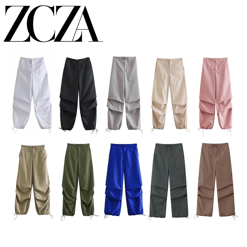Cross-Border Foreign Trade Za European and American Style Women's Clothing Aliexpress Hot-Selling Loose Casual High-Waisted Jogging Pants 7385529 711