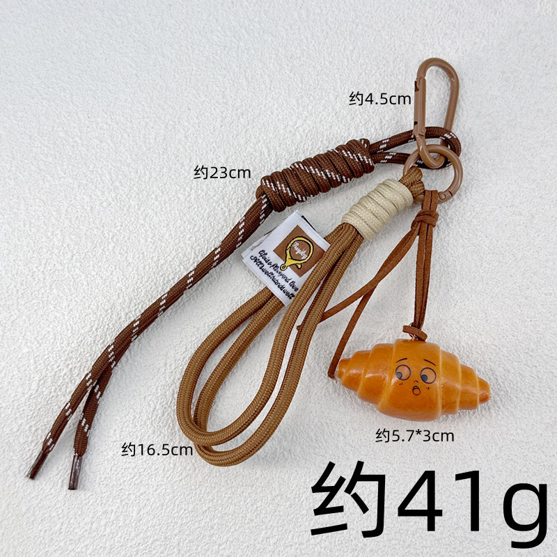 Comida de simulación de viento ins, bolsa de superficie de agua alcalina transfronteriza miu, colgante de chocolate, joyería, llavero de personalidad linda