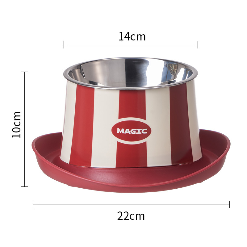 Pet de acero inoxidable cuello único protector de cuello anti-fugas de alimentos anti-cabotaje cuello de perros elevados protector de cuello anti-cabotaje cuello de gato