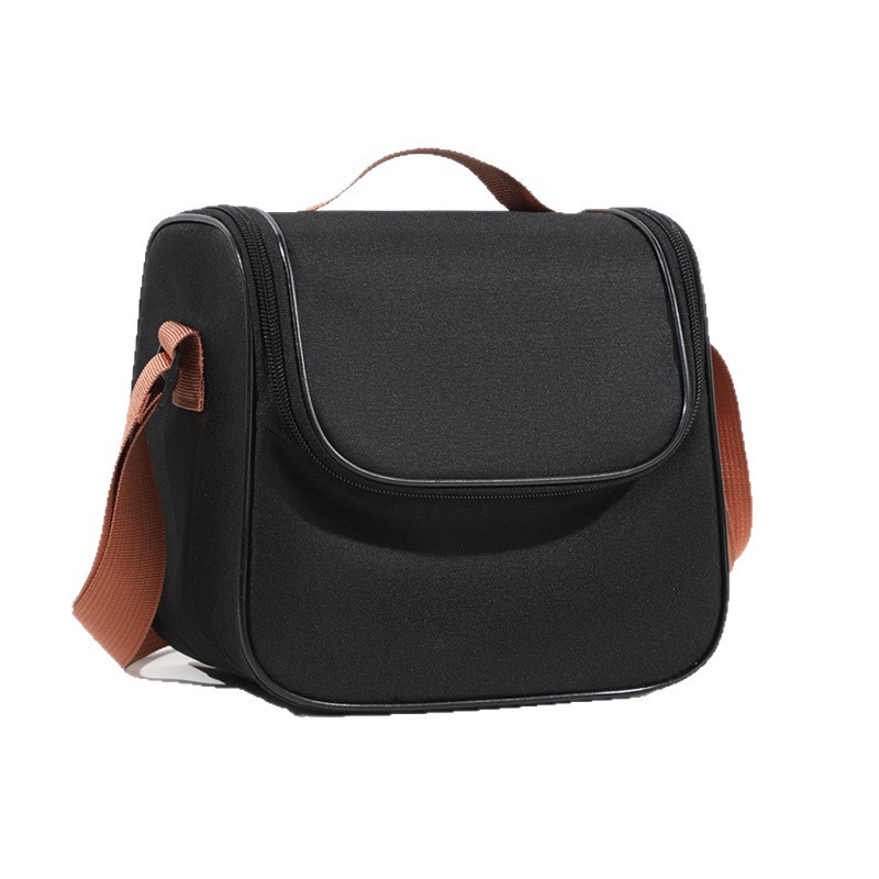 Bolsa aislante portátil simple, papel de aluminio, bolsa de lonchera impermeable, mensajero, bolsa bento portátil con comida, bolsa de almuerzo para el trabajo y la escuela