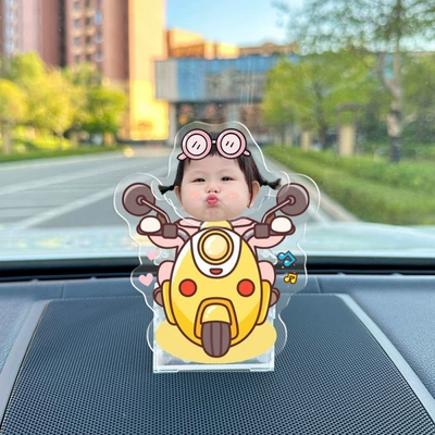 shake car couple jewelry | Car ornaments - vehicle-mounted-solar-battery-dual-use-model-single-person-shaking-head-690-model