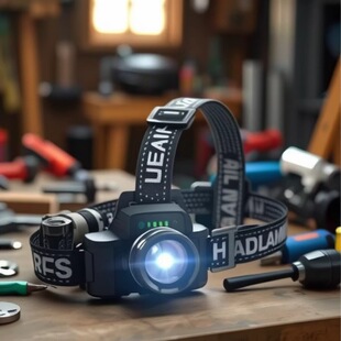 Cross-Border New Sensor White Laser USB Charging Red Blue White Light Led Optical Zoom Multi-Function Outdoor Headlight
