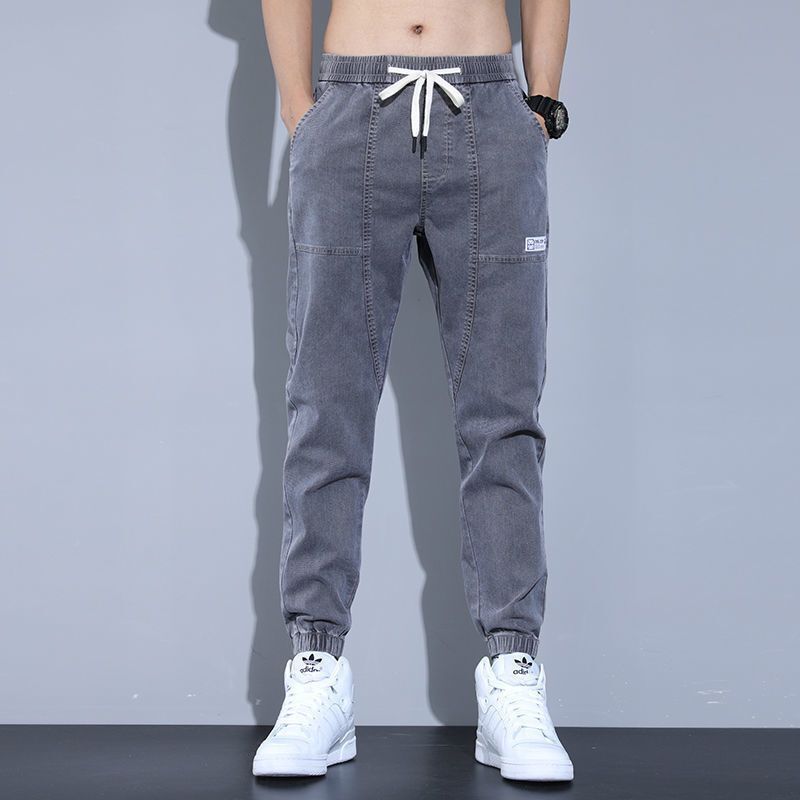 Men's Jeans 2024 Summer New Fashion Brand Tooling Youth Loose Leg All-match Harlan Casual Pants