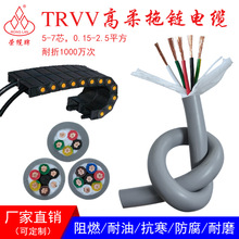 TRVV高柔性拖链电缆线 5 6 7芯耐油耐腐蚀耐弯折坦克链机械手臂线