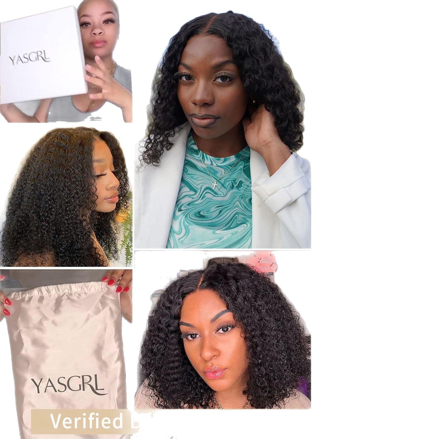 Nuevo estilo transfronterizo peluca de encaje para mujer europea y americana, cabello corto y rizado negro, cabello rizado pequeño, casco de seda de alta temperatura