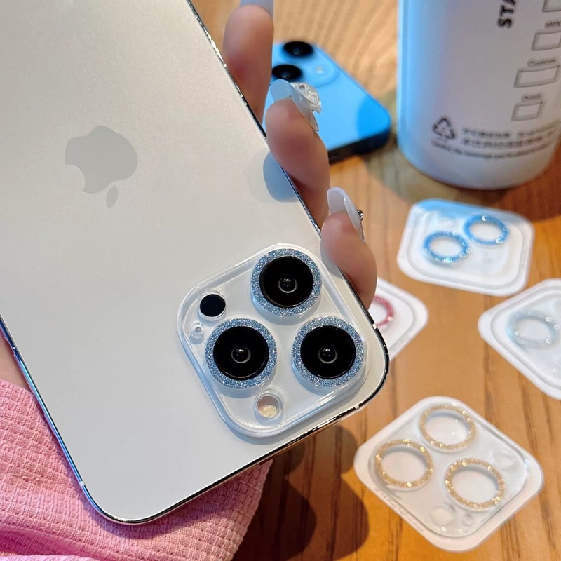 iPhone16透明レンズフィルム一体型グリッター17pro一体型CDパターンレンズフィルムApple14フルカバーフィルム|undefined