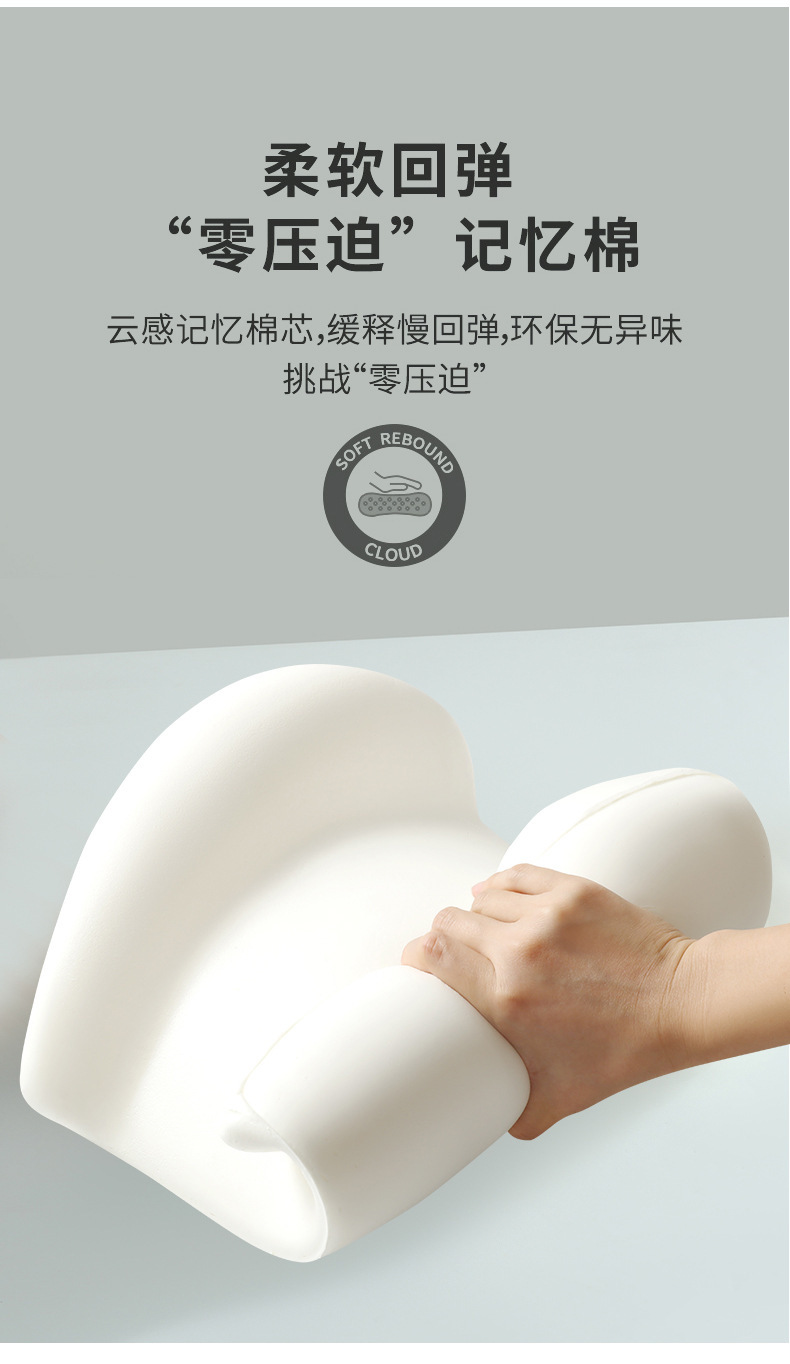 Logo Customization Memory Foam Car Headrest and Lumbar Support Wholesale Gifts for Trade Shows Custom Cross-Border Supply Neck Pillow