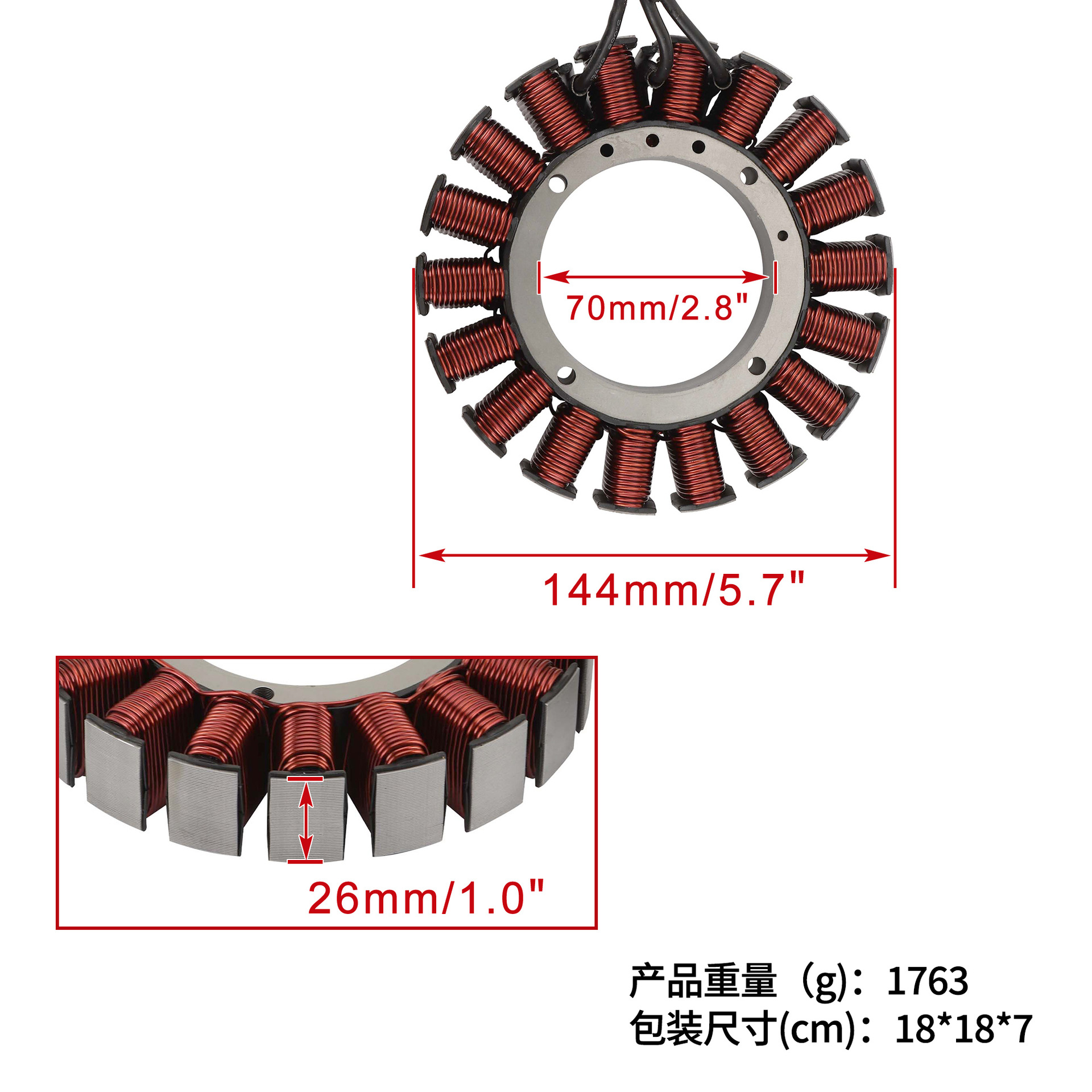 Ignition Coil Stator Suitable for Harley 30017-08 Blackline Dark Custom Fxs 13
