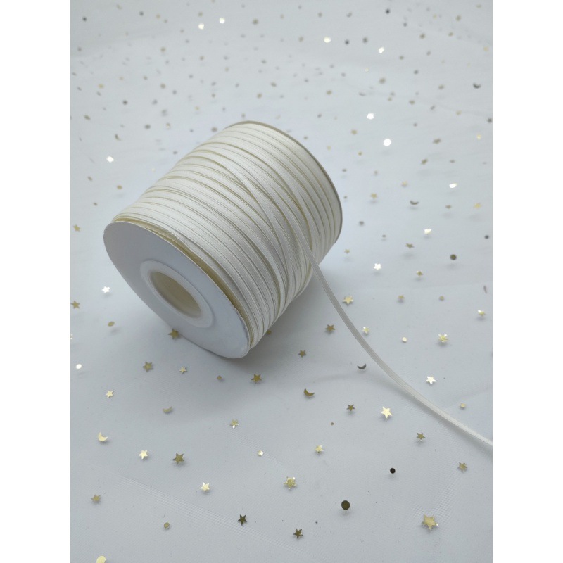 Beige poliéster brillante cinta de algodón arco accesorios tocado cinta bolsa caja de regalo fábrica de embalaje en stock al por mayor