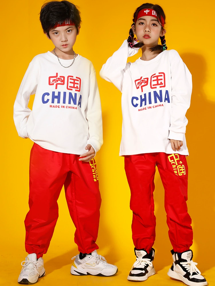 Новая детская одежда для джазовых выступлений Уличные танцы Одежда для патриотических выступлений Черлидинг Хип-хоп Игровой костюм Весна Лето Осень Зима