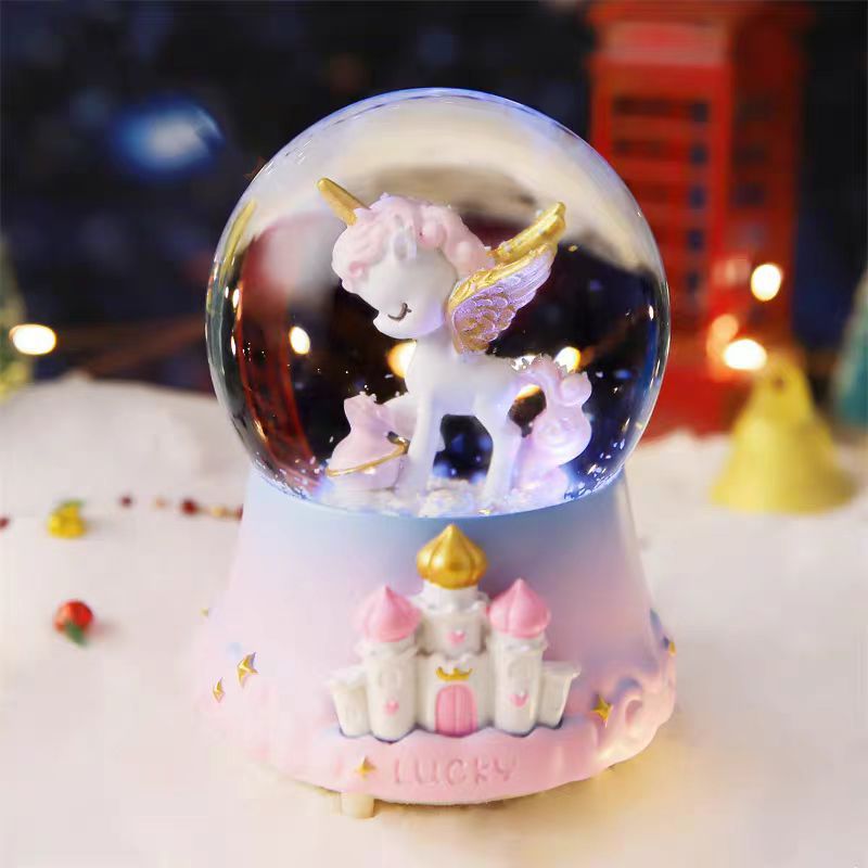 Venta directa de fábrica bola de cristal música caja de música para enviar compañeros de clase niña niña niña regalo de cumpleaños niña princesa día del niño