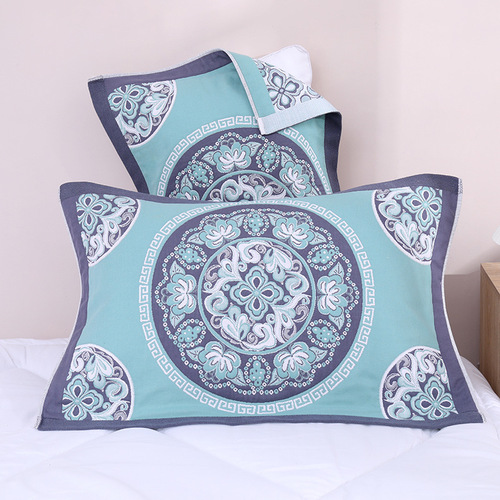 Five-layer gauze pillowcase soft and absorbent four-season adult cover towel couple cartoon pillowcase wholesale