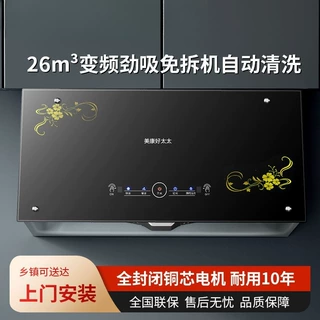 吸油烟机家用大吸力厨房顶吸式油烟机自动清洗抽油烟机工厂厂家