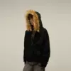 Black, fleece
