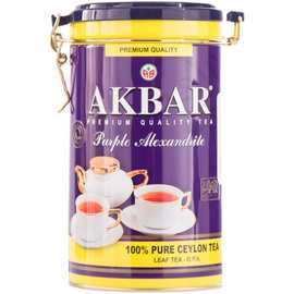 AKBAR阿克巴 斯里兰卡原装进口紫罐大叶红茶150g散茶迷你早茶饮品