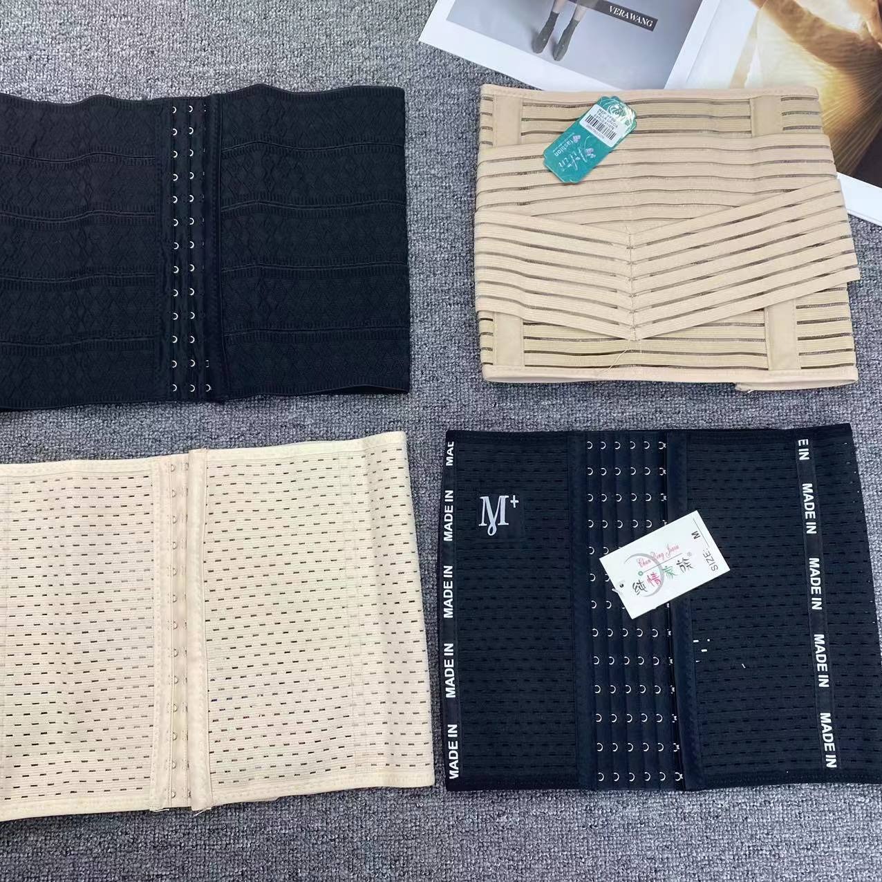 Transfronterizo especial mezclado corsé vientre contratación vinculante cinturón corsé 25 acero hueso brillante caucho corsé cinturón