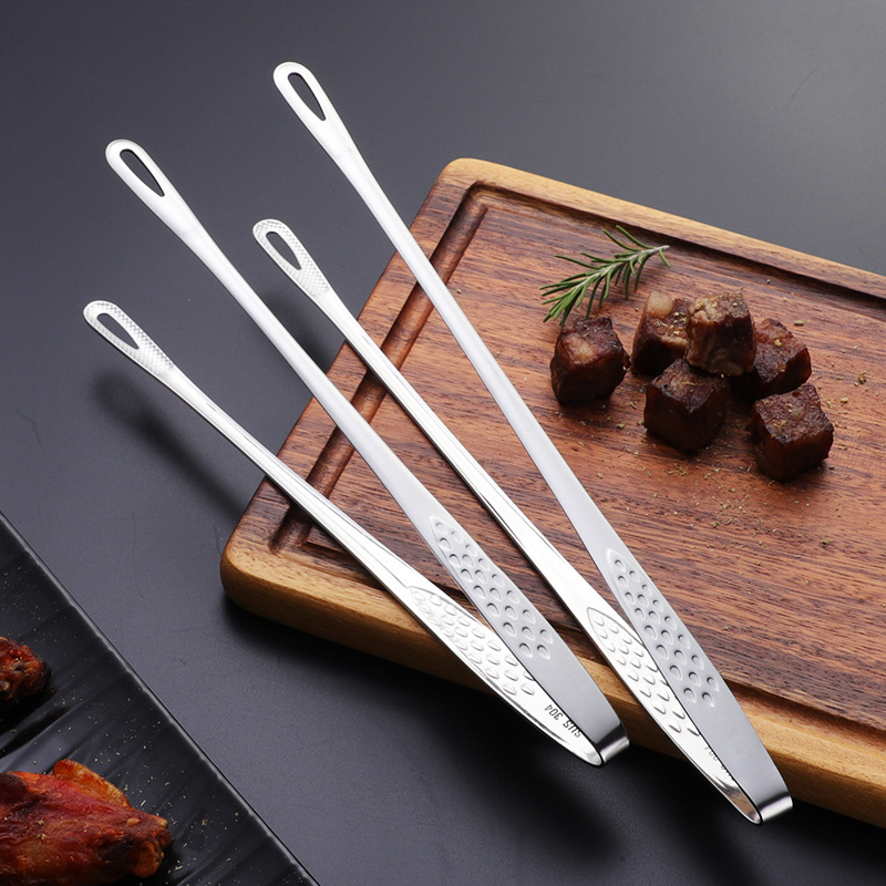 304ステンレス韓国式焼肉クリップバーベキュー食品クリップステーキ料理バイキング食品クリップロゴ|undefined
