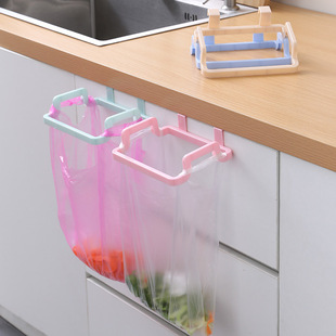 Trash Can Holder Kitchen Garbage Bag Storage Rack Hanging Cabinet Door Back Type Household Multi-Functional Plastic Bag Rack