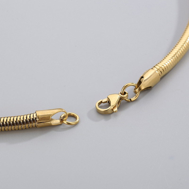 304 Stainless Steel Chain Material 1 Piece Quantity Hip-Hop Geometric Titanium Steel 18K Gold Plated Men's Necklace